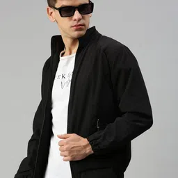 VOXATI Men Stand Collar Open Front Jacket image 4