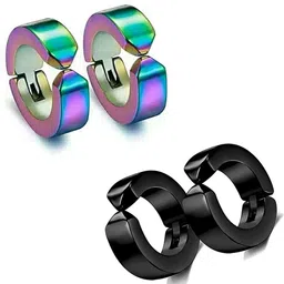 shobhram Set Of 2 Contemporary Hoop Earrings-19