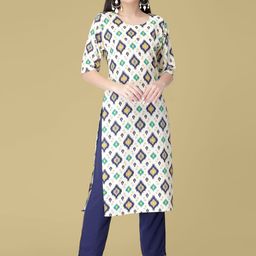 7Threads Selection Of 6 Ethnic Motifs Printed Round Neck Straight Kurta-image-63