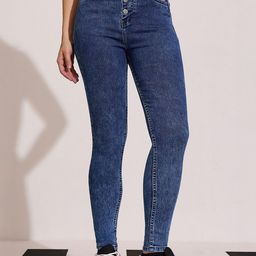 DOLCE CRUDO Women Skinny Fit High-Rise Heavy Fade Stretchable Jeans-picture-26