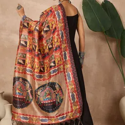 InWeave Women Regular Kurta with Palazzos & With Dupatta image 5