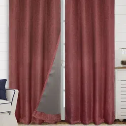 Saral Home Maroon 2 Pieces Room Darkening Door Curtains-image-57