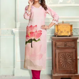 MOJILAA Women Floral Printed Kurta with Trousers-26