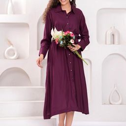 Jyoti Women Rayon Fit & Flare Midi Dress-image-37