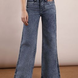 FCK-3 Women Wide Leg High-Rise Light Fade Stretchable Jeans-image-93
