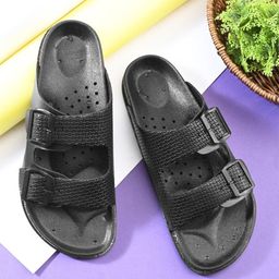HERE&NOW Men Textured Buckles Comfort Sandals-image-60