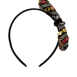 Aye Candy Mirror Work Motif Bow Hairband-image-1