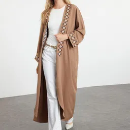 Trendyol Open Front Longline Shrug-9