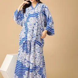 The Mom Store Women Printed Casual Tunic With Palazzos Co-Ords-picture-24