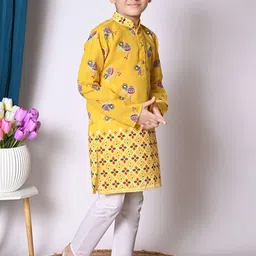 NFC CREATION Boys Ethnic Motifs Printed Regular Kurta with Pyjamas image 2
