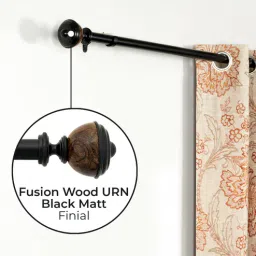 Black Iron Solid (66 Inches) Curtain Rod with Accessories by Deco Window-picture-42