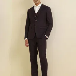 Allen Solly Slim-Fit Single-Breasted Two-Piece Suit-21