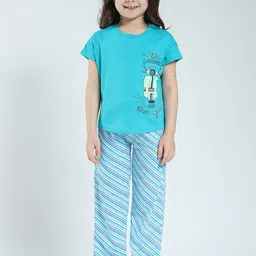 Monte Carlo Girls Printed Round Neck T-shirt With Trouser-image-29