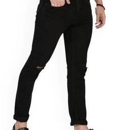 LINARIA Men Classic Slim Fit Slash Knee Jeans-image-56