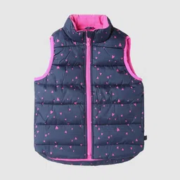 GAP Girls Heart Printed Relaxed Fit Puffer Jacket-2