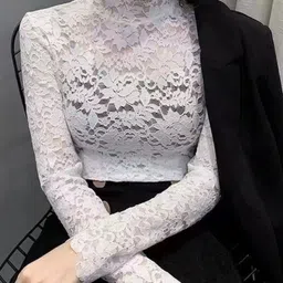 HERE&NOW Women High Neck Crop Top-image-62