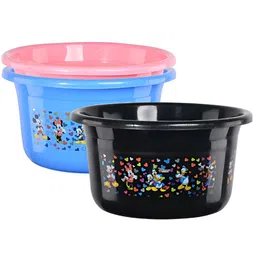 Aura Black & Blue 3 Pieces Disney Printed Matte Bath Tub-9