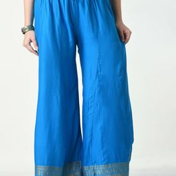 MAURYA Women Knitted Wide Leg Palazzos-image-29