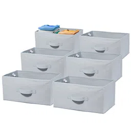 Kuber Industries Grey Set of 6 Regular Drawer Organiser Organisers-16