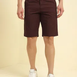 Allen Solly Men Pure Cotton Slim Fit Regular Shorts-picture-43