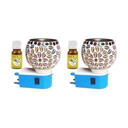 PEEPALCOMM 2-Pcs White & Brown Leaf Pattern Electric Kapoordani With Mogra Oil-10ml-Each-30