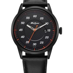 Titan Men Brass Embellished Dial & Leather Straps Analogue Watch 1806NL05-15