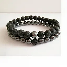 Divine souvenirs Unisex Set Of 2 Artificial Beaded Elasticated Bracelets image 3