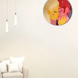 THE QUIRKY HOME White & Pink Printed Ceramic Wall Plate-17