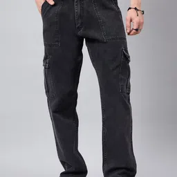 STUDIO NEXX Men Relaxed Fit Low-Rise Cargo Jeans-49