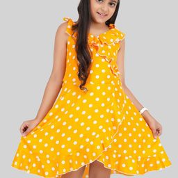 BEING NAUGHTY Polka Dot Print Crepe Fit & Flare Dress-image-45
