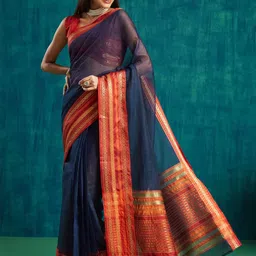 RACHNA Solid Zari Woven Design Kanjeevaram Saree-55