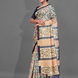 all about you Kalamkari Silk Blend Designer Baluchari Saree-20