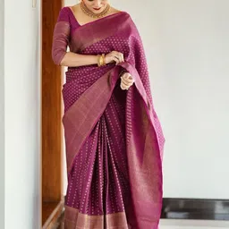 Visit Wear Woven Design Zari Pure Silk Banarasi Saree-image-58