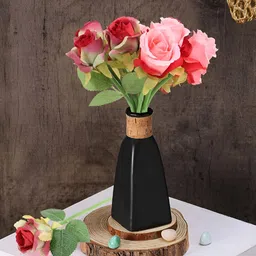 LITVERSE Pink 10 Pieces Rose Artificial Flower-image-52
