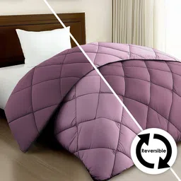 Story@home Purple Geometric Reversible 180 GSM Microfiber AC Room Single Bed Comforter-image-40
