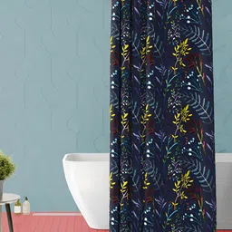 ArtzFolio Black & Yellow Printed Waterproof Shower Curtain-image-102