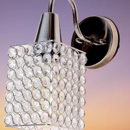 KINIS Silver-Toned & White Textured Quirky Square Shaped Light Wall Lamp-7