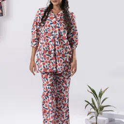 GULABOSITABO Printed Cotton Tunic & Trousers Co-Ord-picture-26