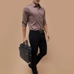 CODE by Lifestyle Slim Fit Cutaway Collar Cotton Shirt-image-44