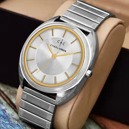 CHARLIEKEEN Men Brass Dial & Stainless Steel Straps Analogue Watch CC-GR006-SLV-CH-image-49