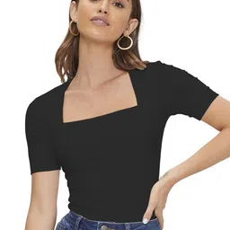 BAESD Women Solid Square Neck Top-picture-23