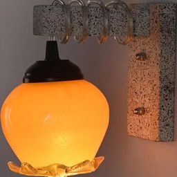 SOMIL Yellow Glass Cylinder Printed Wall Lamps-picture-18