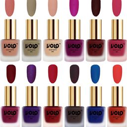 VOLO Set Of 12 Velvet Matte Nail Polish - 8 ml Each-image-60