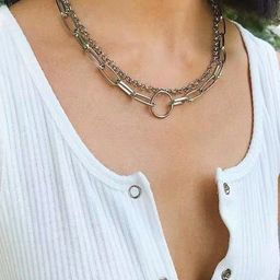 Arzonai Women Stainless Steel Layered Chain-picture-12
