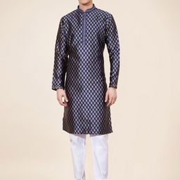 OUTLUK Men Floral Printed Regular Kurta with Pyjamas-picture-19