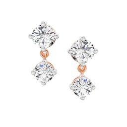 Sparkles Lab Grown Diamond 0.53 Carat Round Dangle Earrings for Women |14K Yellow Gold-image-4