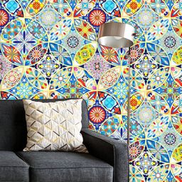 ArtzFolio Printed UV-Resistant Anti-Bacterial Vintage Mandalas Peel & Stick Wallpaper-image-27