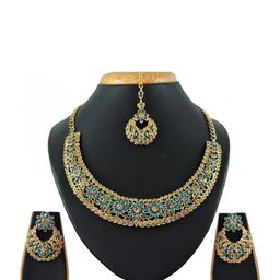 VATSALYA creation Gold-Plated Artificial Stone Studded Jewellery Set-picture-25