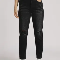 Pepe Jeans Women Mom Fit High-Rise Slash Knee Light Fade Jeans-image-68