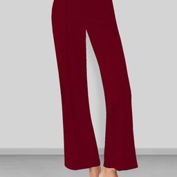 Dream Beauty Fashion Dhoni Women Bootcut Mid-Rise Easy Wash Pleated Trousers-image-83